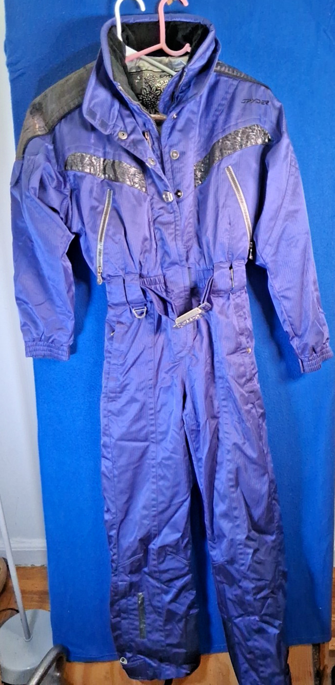 Vtg Spyder Picabo One Piece Ski Suit Womens Size 6 Purple Thinsulate Snowsuit